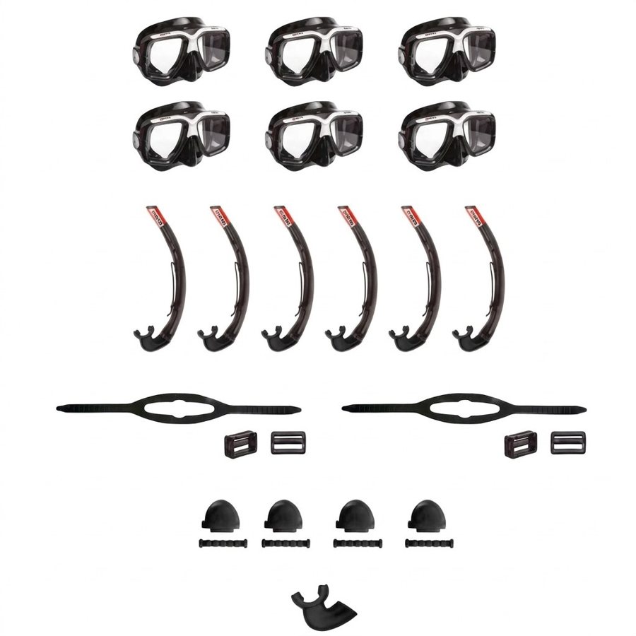 DC Set ROVER masks&snorkels (6pcs) BK