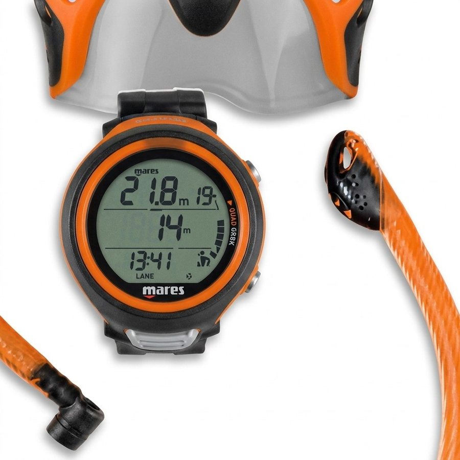 Computador Buceo QUAD GRBK Gris, negro, blanco , azul y amarillo